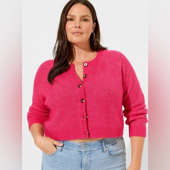 Torrid Women's Pink Button-Up Sweater Size 3 - Picture 3 of 6